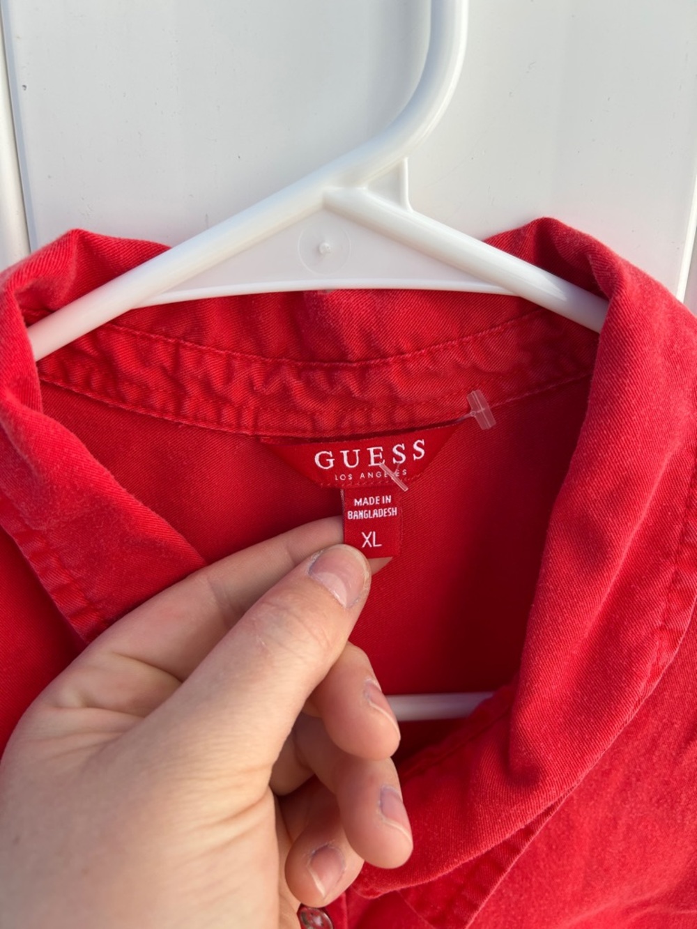 Guess Red Collared Shirt or dress